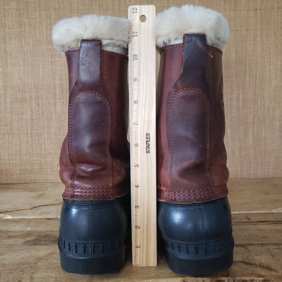Men\'s 12 Kamik Canada Everest Wool Lined Leather Hunting Snow Winter Duck Boots